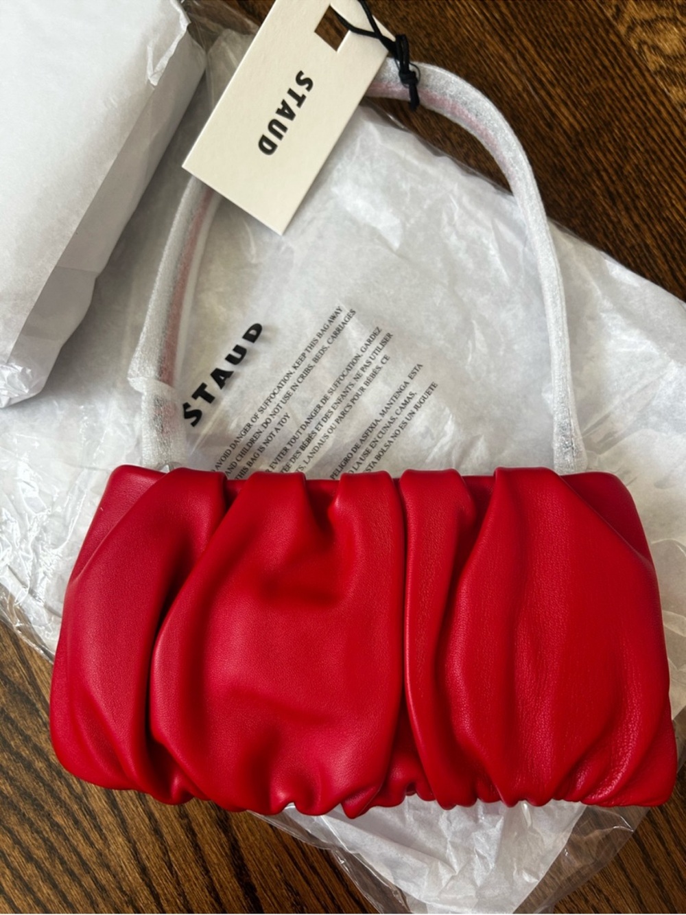 NWT • STAUD bean bag in Cherry 🍒